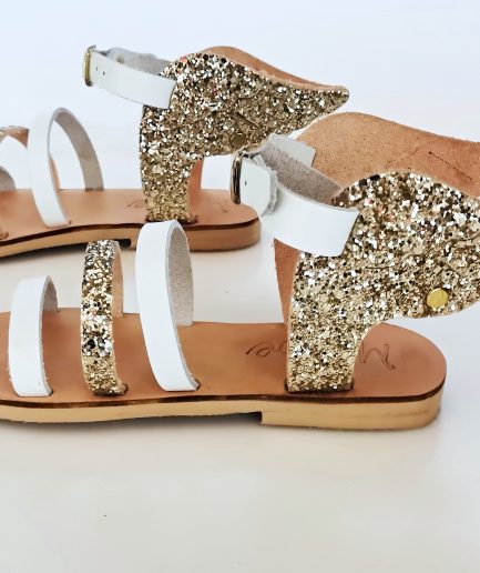 Elpis Hermes girls gold glitter sandal