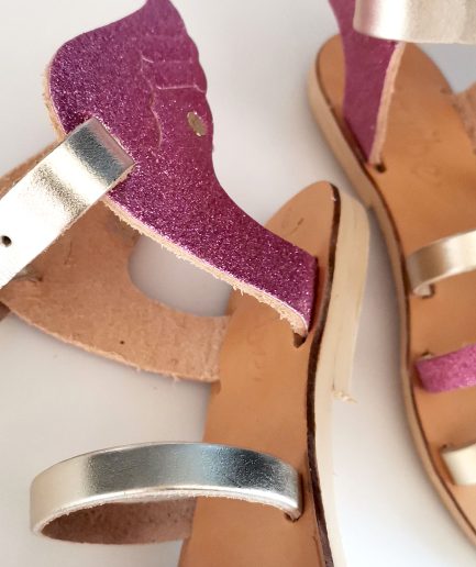 Doris Hermes glitter girls sandal